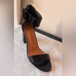 Elegant Black Ankle Strap Heels